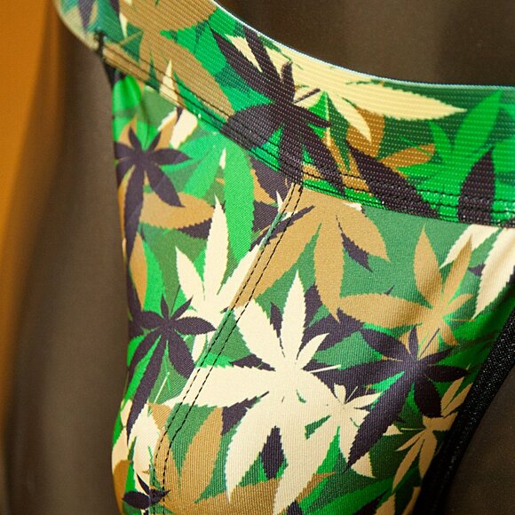 Mens 420 Print Thong Handmade - Picture 2 of 6